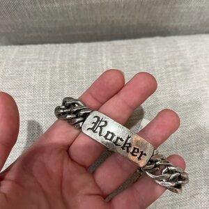 Silver Lucky Brand Rocker Chain Bracelet